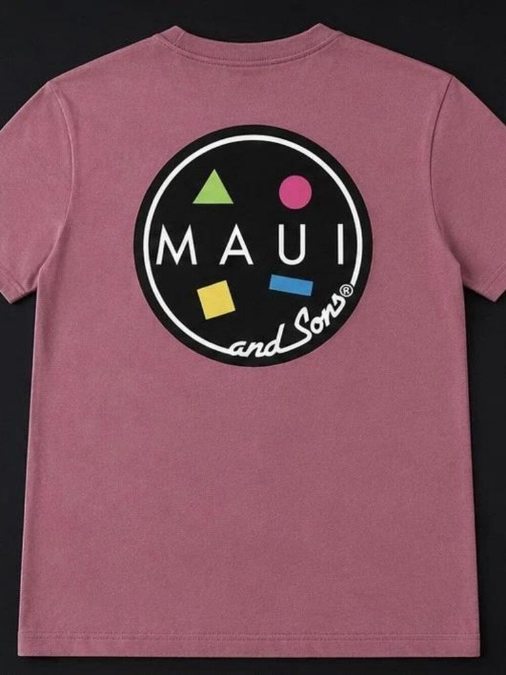 Maui and Sons Heritage Tshirt Mens Large Burgundy Beach Surf Graphic Tee